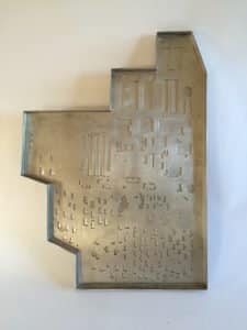 stainless steel aerial view map baking tray
